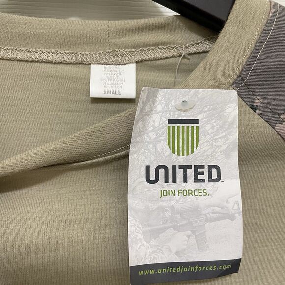 New United Join Forces Fortiflame Camo Combat Shirt Crew Neck‎ W/ Pockets Small - Picture 5 of 6